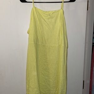 Yellow linen sundress